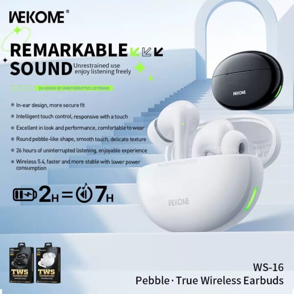 WS-16 Pebble True Wireless Earbuds