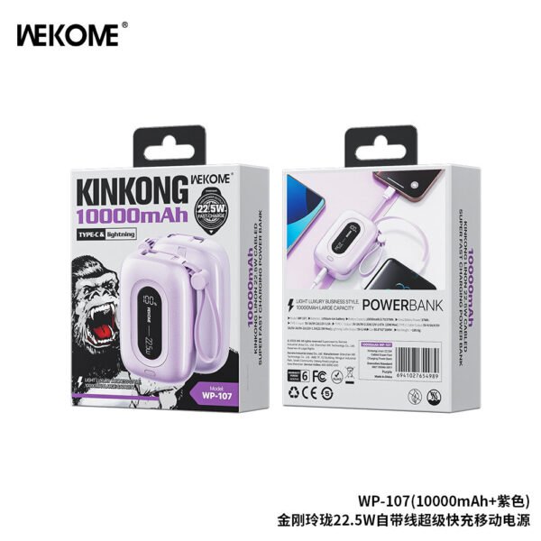 WP-107 Linon 22.5W Cabled Fast Charging Power Bank