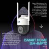 ISH-4MPTZ iSmart Home Full Color PTZ Outdoor Camera 4PM (WIFI+Lan)