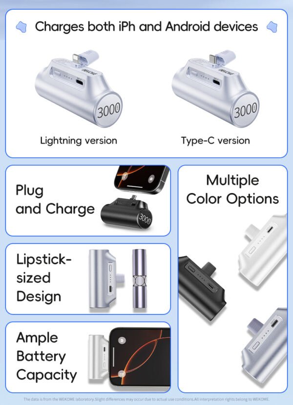 58C71EE9-FE1F-4B0F-BB0E-E57E7E05713C.jpg WP-07 Pocket Power Bank Lightning/Type-C Version (3000mAh)