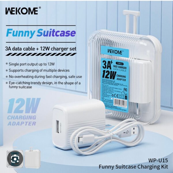 WP-U15 3A data cable + 12W charger set