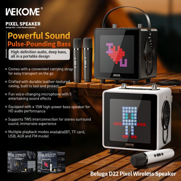 A0EC0F02-0DA7-49B7-BCFE-144E12AE6071.jpg D22 PIXEL SPEAKER Beluga 1 Pelt Ireless Speaker