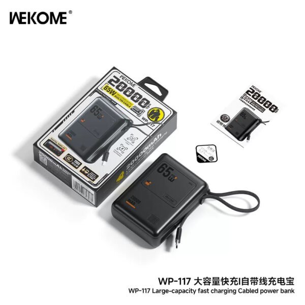 WP-117 Large Capacity Fast Charging Cable powerbank