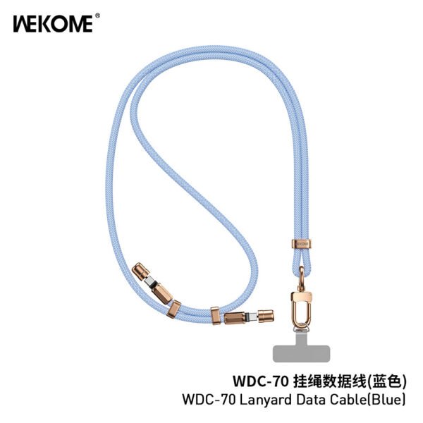 WDC-70 Premium 65W Fast Charging USB-C Lanyard Cable - 1.6M Braided Nylon