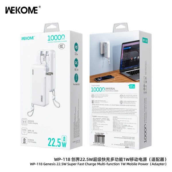 WP-118 22.5W super Fast Charge Multi-function Mobile Power (10000mAh)