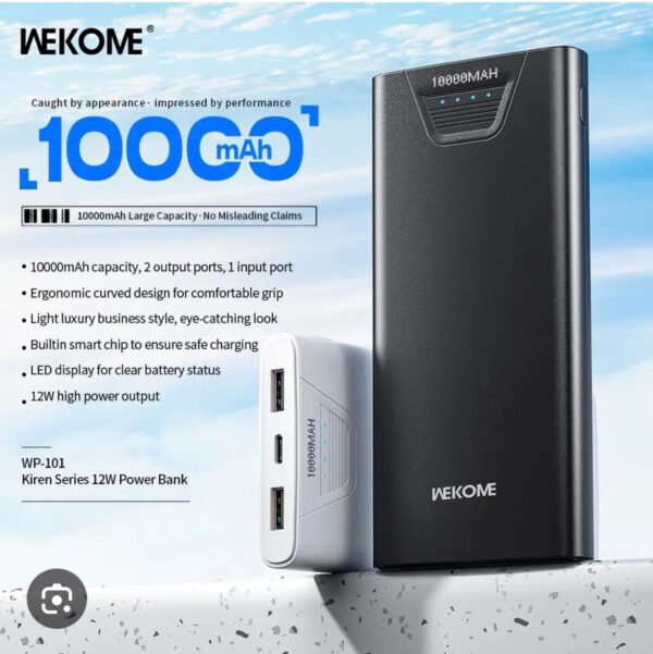 F78161EB-BA20-4EE0-87AA-C58A49FA2F30.jpg WP-101 Kiren 12W 10000mAh Powerbank