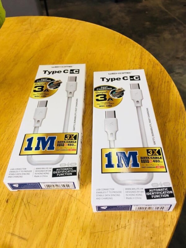 image_23fc5e4a-7f62-4c7a-b6cf-e6aed2dba842.jpg WDC-106a Fast Charging Tpye-C to Tpye-C Data Cable