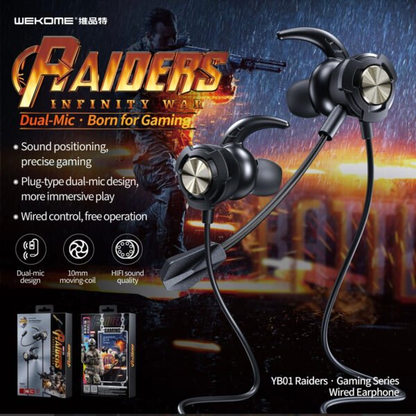 image_7dcee969-d172-4d86-b3e6-585d45b3c754.jpg YB01 Gaming Series IN-EAR Wired Earphones